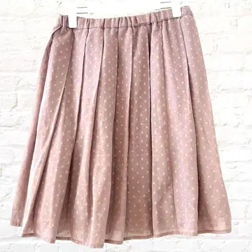 LAURA ASHLEY 로라 애슐리 스커트 프릴 도트 무늬 무릎 기장