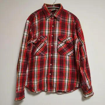FIVE BROTHER 90s 플란넬 셔츠 뱀 플란넬 체크 아메카지