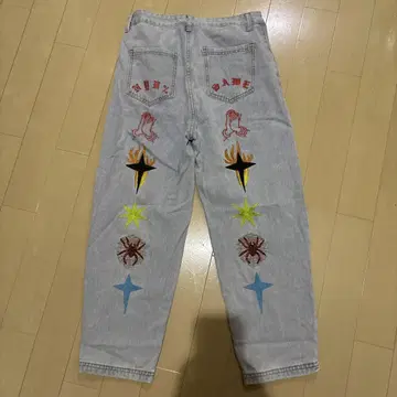 자수 팬츠