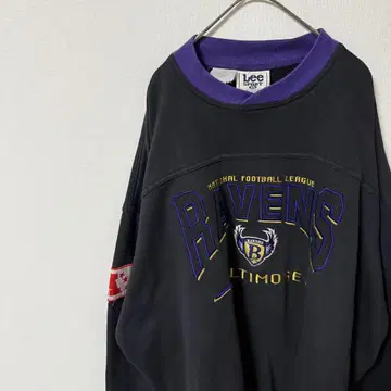 Lee 리 구제 맨투맨 트레이닝복 90s 블랙 자수