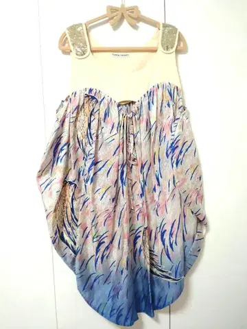 TSUMORI CHISATO 츠모리치사토 실크 슬리브리스 원피스