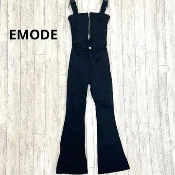 에모다 EMODA 데님 살로펫 오버롤 [ S ] 플레어 블랙