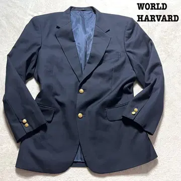 WORLD HARVARD 네이비 블레이저 골드 버튼 2L 빅사이즈