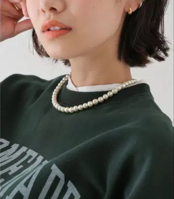 JOURNAL STANDARD relume 대형 유리 진주 목걸이