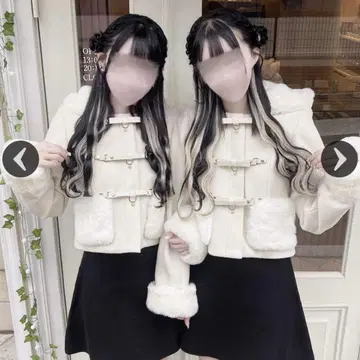 michelIMacaron 리본 벨트 숏코트 XS