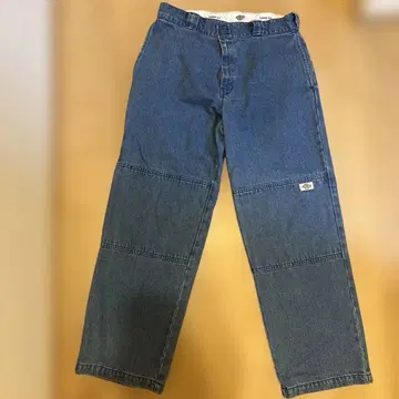 Dickies 데님 블루 와이드 팬츠