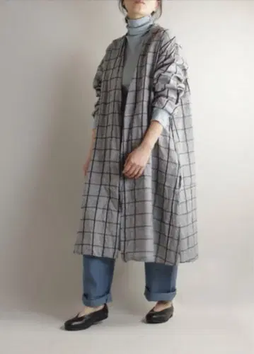 FLIPTS&DOBBES 체크 무늬 롱 코트
