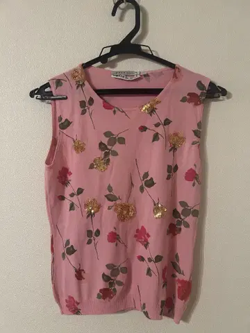 O'KEY donna 꽃무늬 슬리브리스 셔츠 L 사이즈