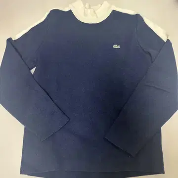 LACOSTE 네이비/화이트 긴팔 스웨터 US M