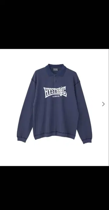 HYSTERIC GLAMOUR 네이비 카라 부착 맨투맨