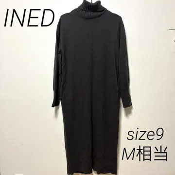 이네드 롱 니트 원피스 다크 브라운 포켓 있음