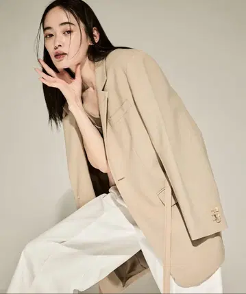 STUDIOUS 레더 벨티드 테일러드 자켓