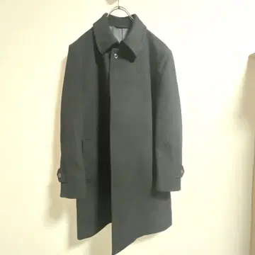 캐시미어 100% 남성용 코트 블랙 M 사이즈 네임 자수 포함