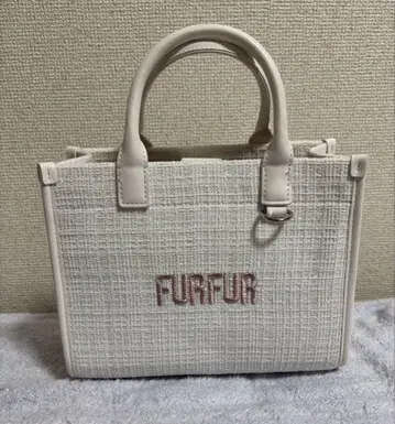 FURFUR 트위드 로고 토트백 LPNK