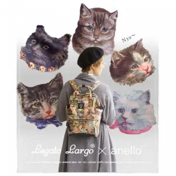 anello 고양이 보태니컬 무늬 백팩
