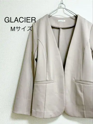 GLACIER 노카라 자켓 M 사이즈 핑크 베이지