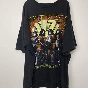 90s champ KISS ALIVE 96.97 빈티지 T셔츠 밴드