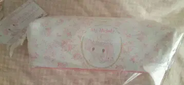 마이멜로디 화이트 딸기 티타임 리본 달린 펜 케이스 펜 파우치