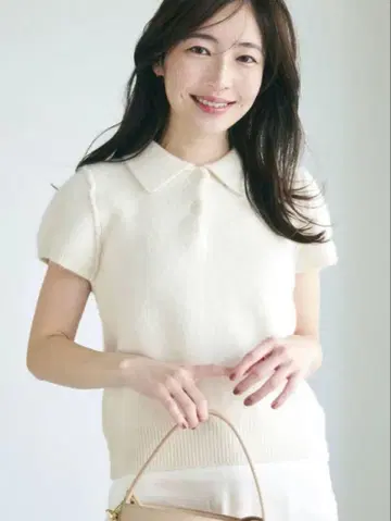 [새상품] 베이스먼트 온라인 반팔 폴로 니트 화이트