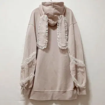Ank Rouge 토끼 귀 레이스 끈 후드티