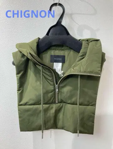 CHIGNON 충전솜 후드 컬러 카키