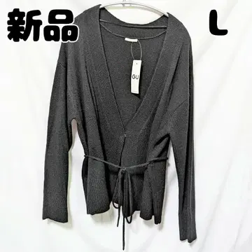 새상품 미사용 GU 카슈쿨 가디건 긴팔 L 블랙