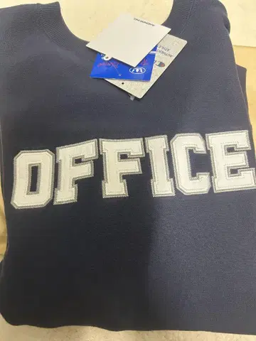 [미사용 새상품] 메르세데스 닻 OFFICE 맨투맨 네이비 XL