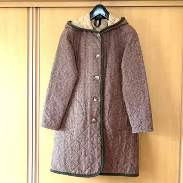 [ LAVENHAM/라벤햄 ] 겉감 울 퀼팅 코트 롱