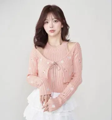 Darich 스파클 리본 앙상블 니트탑