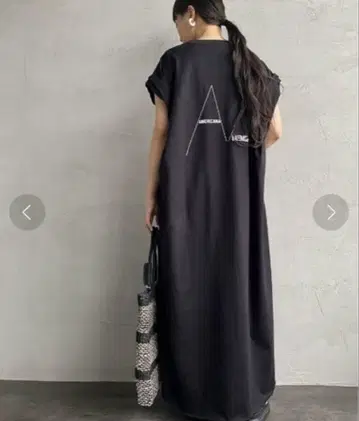 Americana x JEANS FACTORY 별주 맥시 길이 컷 원피스