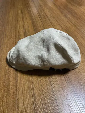 베이지 린넨 헌팅 모자