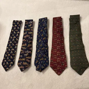 Salvatore Ferragamo 빈티지 넥타이 5개 세트