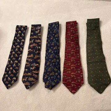 Salvatore Ferragamo 빈티지 넥타이 5개 세트