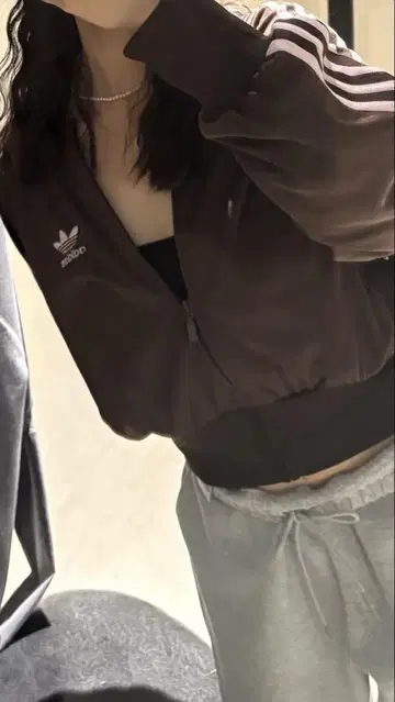 adidas 브라운 집업 저지