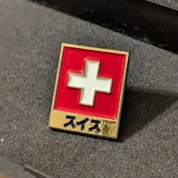 스위스 국기 핀 배지