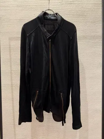 00s L.G.B. 코팅 블루종 스웨트 재킷