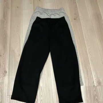 UNIQLO C 와이드 스웨트 팬츠 그레이 블랙 M 세트