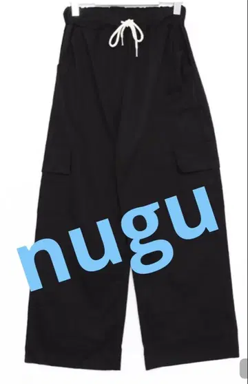 nugu 코튼 카고 팬츠 블랙