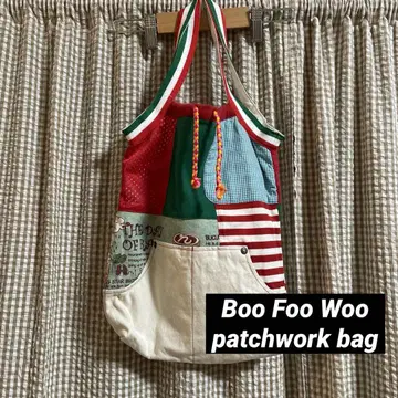 Boo foo woo patchwork bag 새상품