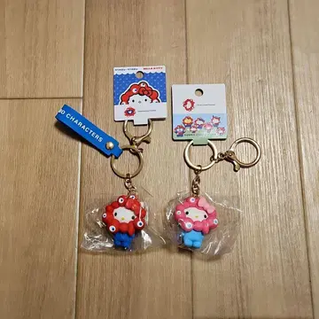 미사용 새상품 만박 산리오 먀쿠먀쿠 입체 키링 키티
