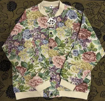 HOOK 고블랑 직조 꽃무늬 블루종 L 사이즈