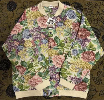 HOOK 고블랑 직조 꽃무늬 블루종 L 사이즈