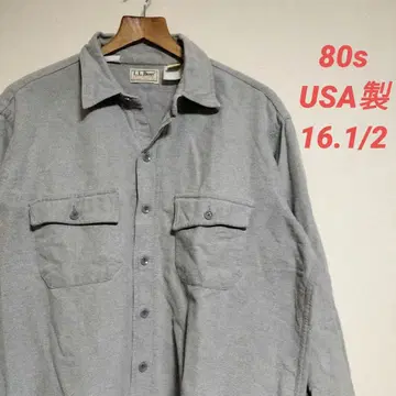 80s 엘엘빈 샤모아크로스 셔츠 USA제