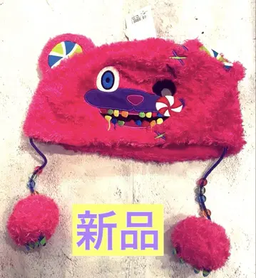 해미곰 캔디 팬캡 머리띠 핑크 해미곰 캔디