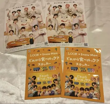 후지야 Snow Man 전단지 & 씰 세트