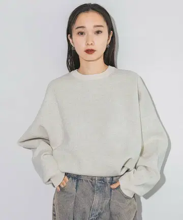 12GW 자카드 볼륨 슬리브 풀오버