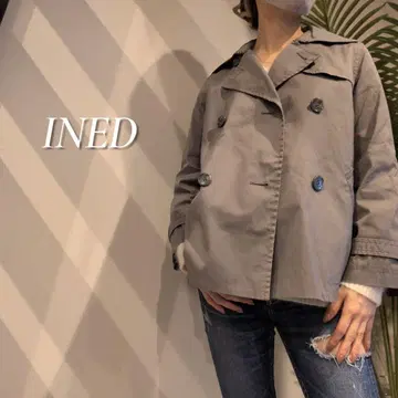 [ 새상품급 ] INED 크롭 기장 숏 트렌치코트 사이즈 9