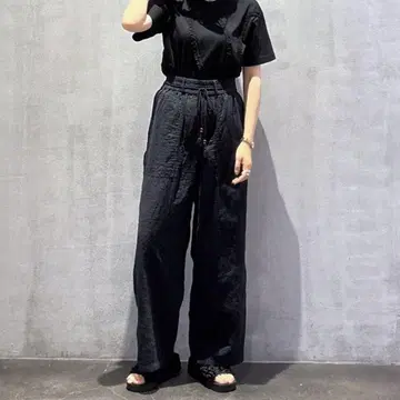 크라프트 코드 자수 팬츠