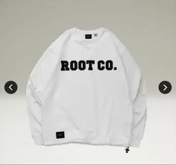 ROOT CO. 로고 긴팔 티셔츠 화이트