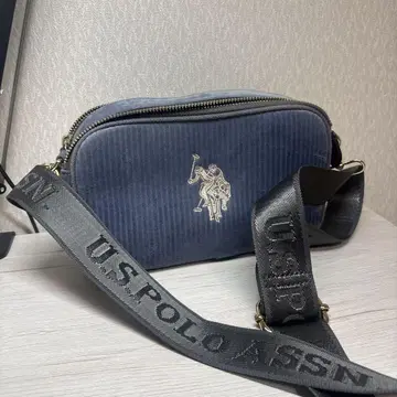 US POLO ASSN. 네이비 코듀로이 숄더백